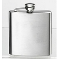 6 Oz. Metal Flask w/ Shiny Silver Finish